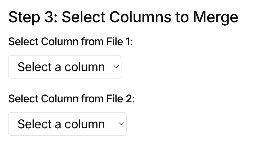 Data Merger Tool - Column Chooser